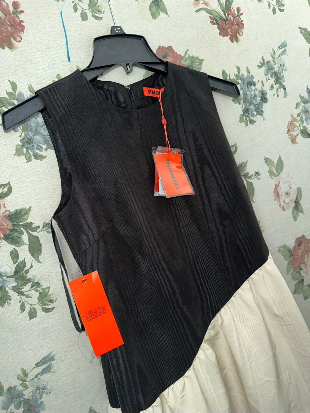 Simon Miller Black and Cream Sleeveless Maxi Dress - Picture 4 of 6